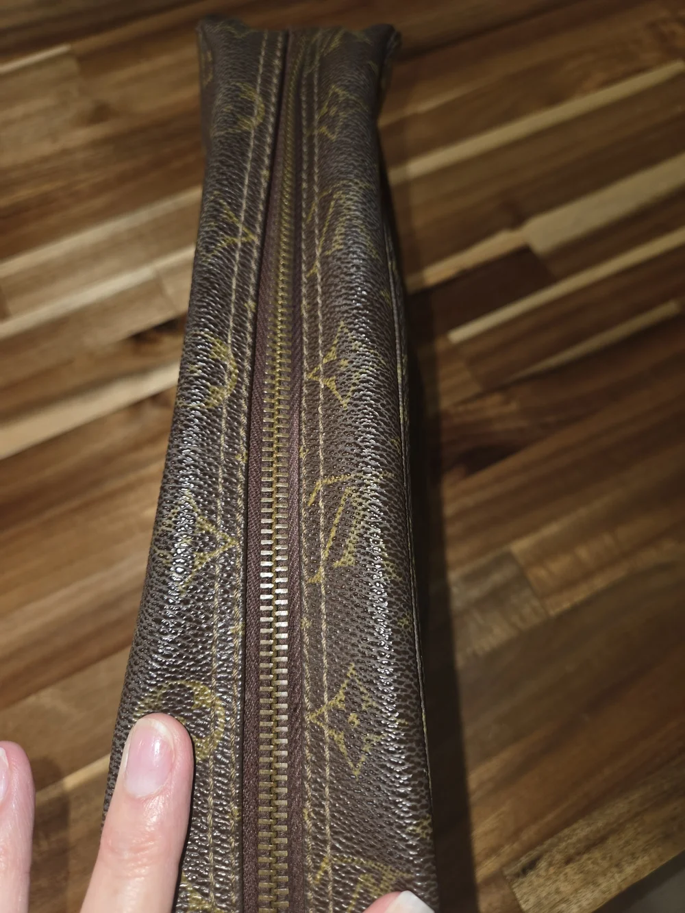 Louis Vuitton Monogram Trousse Toilette Canvas Cosmetic Pouch - Brown